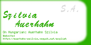 szilvia auerhahn business card